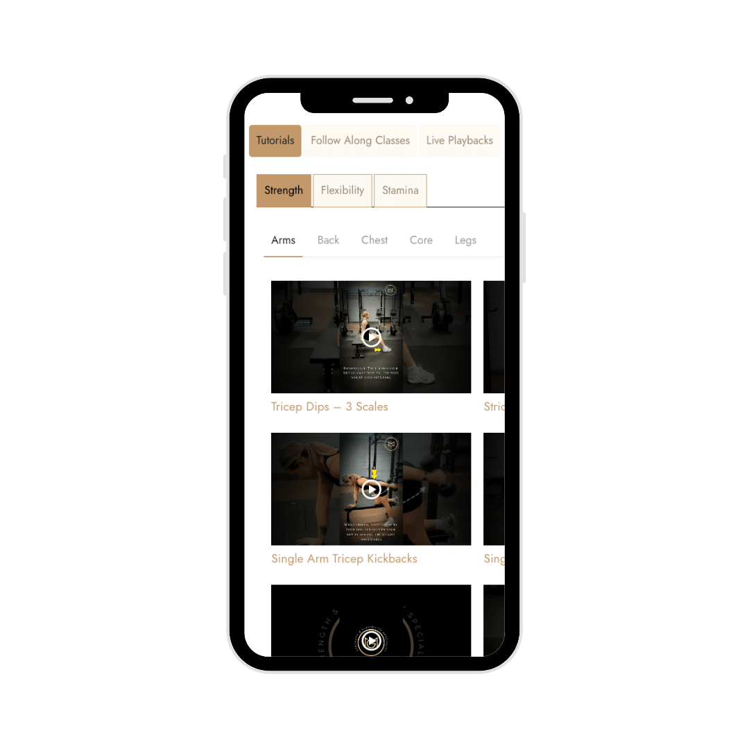 iPhone with a photo inside showing a preview of the video library on the community